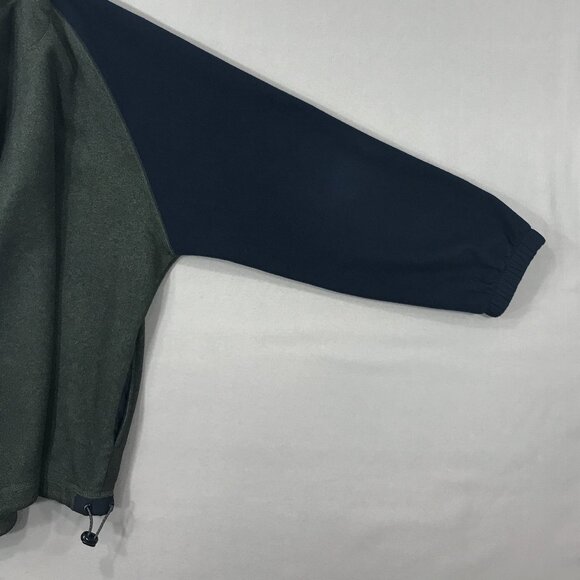 Sonoma Sport Sweatshirt Mens Large Gray & Navy Fleece Pullover 1/4 Zipper Pocket - Picture 8 of 14